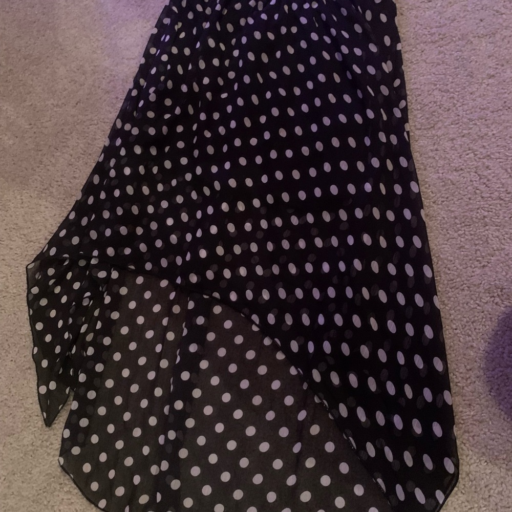 Polka Dot Asymmetrical Skirt